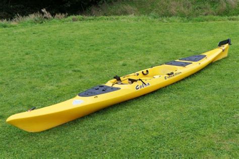 A flexible, watertight skin of polyurethane, synthetic rubber andor nylon is then stretched over this skeleton to form the hull and deck of the kayak. . Cobra kayak